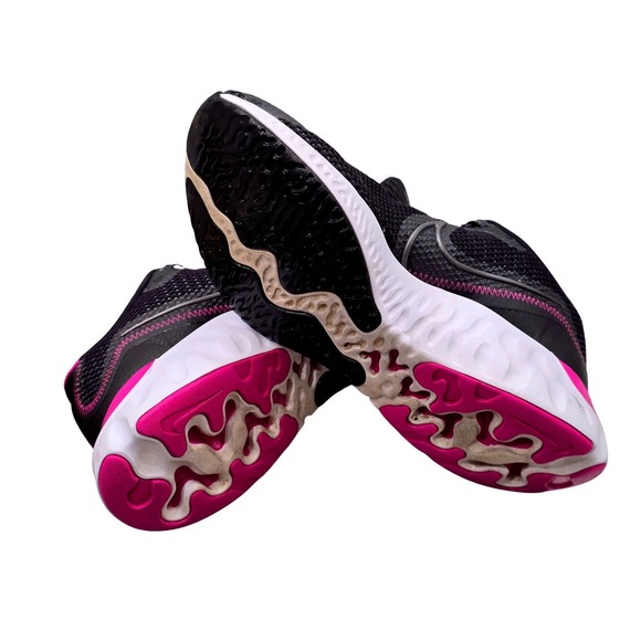Nike Women's Running Sneakers Black Pink Size 8 Athleisure Sporty Chic Aesthetic - Picture 8 of 8